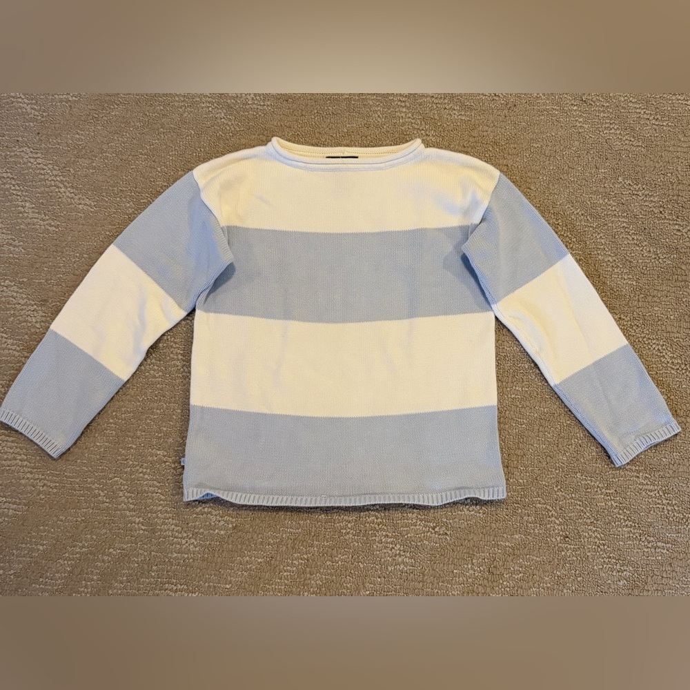 Ralph Lauren Blue and White Sweater